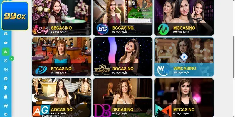DG Casino là cái tên không thể thiếu khi nhắc đến Live Casino 99OK